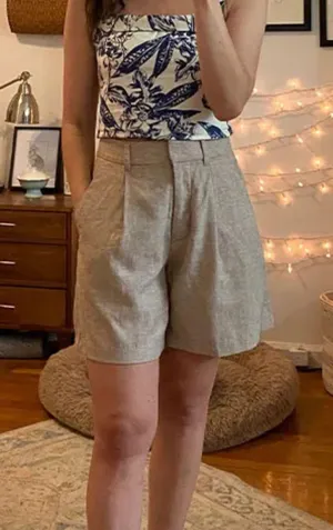 Old Navy Beige Linen Shorts thumbnail 1