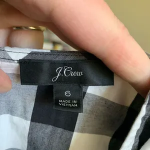 J Crew black & white gingham classy royalcore 6 blouse thumbnail 3