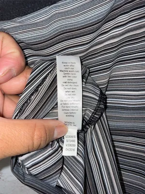 Athleta L Tankini Top Veracruz Stripe Gray Black swim padded adjustable straps thumbnail 7