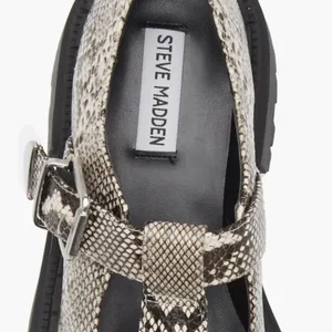 Steve Madden NEW Kamlee Lug Sole Mary Jane Snakeskin Shoe Comfort SZ-10 thumbnail 6