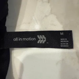 All In Motion Racerback Sports Bra Women's Medium Black Workout Running Training thumbnail 5
