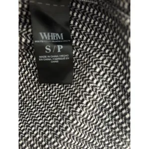 White House Black Market Chevron Knit Turtleneck Short Sleeve Top Black White S‎ thumbnail 7
