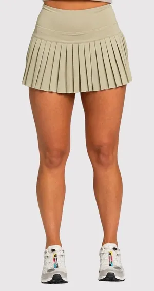 Gold Hinge Womens Skort Green Pleated Mini Tennis Skirt Lined High Waist XS thumbnail 1