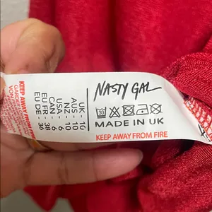 Nasty Gal Bold Red Mini Dress thumbnail 9