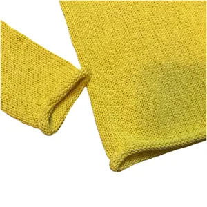 Ralph Lauren Women's Yellow Crocheted sweater buttons‎ on shoulder Size small thumbnail 5