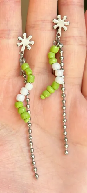 Handmade cute Kawaii y2k grunge funky dangle earrings🌼 thumbnail 1