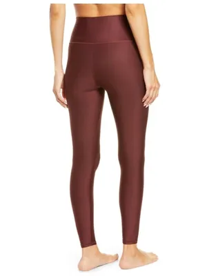Alo 7/8 High-Waist Airlift Leggings Cherry Cola Hi-Rise Waisted Skinny Tights S thumbnail 2
