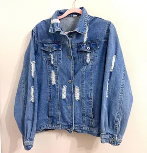 Oversized Denim Jacket Blue Size L thumbnail 1