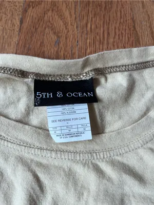 5th & Ocean Beige Crewneck Tee thumbnail 3