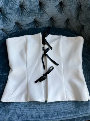 NWOT Zara Strapless Bow Top thumbnail 2