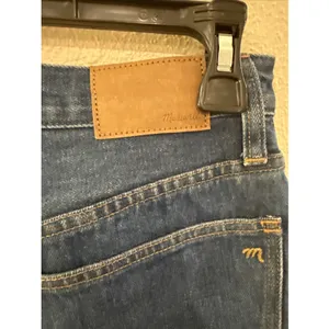 Madewell Baggy Straight Jeans Medium Dark Wash Denim Blue‎ Womens Size 26X30 EUC thumbnail 6
