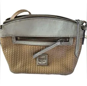 Dooney and bourke vintage beige and white shoulder bag. Needs work thumbnail 1