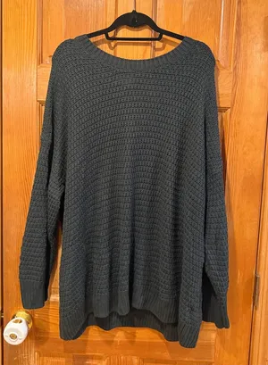 NWT Old Navy dark green tunic length sweater size xxl. thumbnail 1