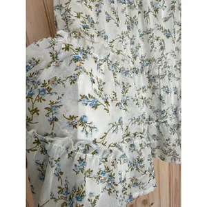 NWT Lulus So True White Floral Print Tiered Short Sleeve Mini Dress Casual Sz L thumbnail 6