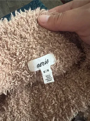 Aerie Cozy Fuzzy Cropped Sweater - Taupe thumbnail 9