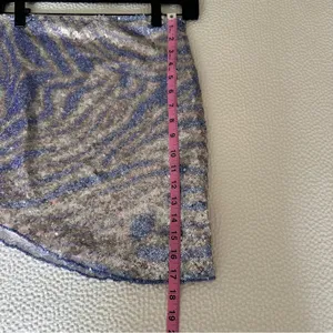 Revolve More To Come Ava Sequin Mini Skirt in Blue Multi Color SZ S thumbnail 15