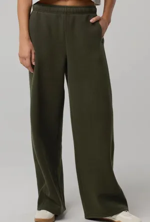 Aerie Cloud Fleece Trouser | Olive Petal thumbnail 1