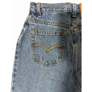 Levi's 551 Relaxed Fit Tapered Leg‎ Classic Blue Denim Jeans Women's Size 8 Med thumbnail 10