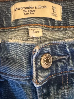 Abercrombie & Fitch The Baggy Low Rise Curve Love Jeans – Size 26 thumbnail 3