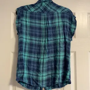 Rails Blue & Aqua Plaid Sleeveless Women’s Top thumbnail 7