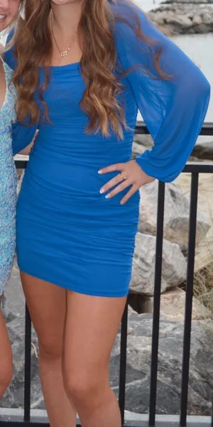 Blue Homecoming Dress thumbnail 1