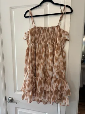 Brown Print Dress thumbnail 4