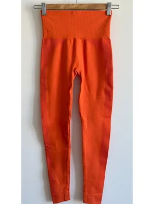 SET Active x Madelyn Cline Sculptflex Seamless Leggings Orange XS High Rise thumbnail 6