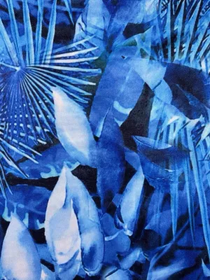 Women's Blue Tropical Print Casual Dress thumbnail 3