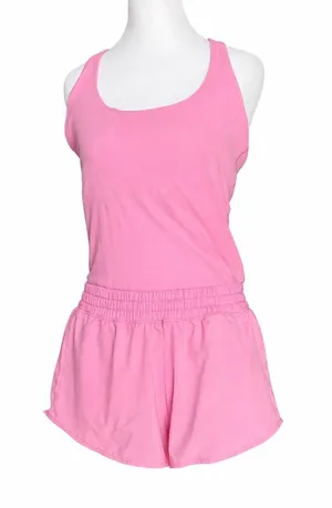 Aerie Offline Pink Athletic Romper Jumpsuit Women's Size Large L‎ Racerback thumbnail 1