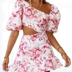 Hello Molly Sweetest Kind Pink Floral Cut Out Mini Dress size XS NWOT thumbnail 1