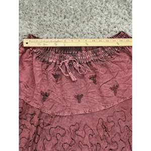 Womens Skirt Free Size Brown Boho Forest Fairy Hippie Floral Festival Maxi Flowy thumbnail 11