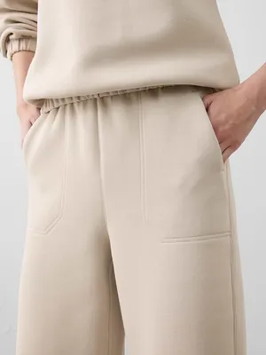 Banana Republic High-Rise Wide-Leg Crop Khaki Pant L COTTON thumbnail 3