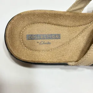Clarks Leisa Cacti Q Women's Size 8N Sandals Leather Beige Slide thumbnail 9