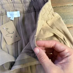 NWT Mable Linen Blend Wide Leg Trouser Style Pants ~ Size Medium 💚🍄 thumbnail 7
