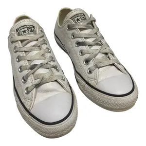 Converse Unisex Shoes 109058 Sz 7 Chuck Taylor All Star White Leather Low Top‎ thumbnail 1