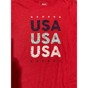 Sonoma Cotton Blend Womens USA Graphic T-Shirt Size S Red Short Sleeve Patriotic thumbnail 3