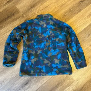 L.L. Bean blue mountain classic camo fleece quarter zip sweater size medium reg thumbnail 9