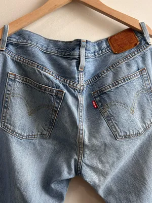 Levi's Premium 501 Taper Distressed Jeans Light Wash W28 L28 straight leg thumbnail 8