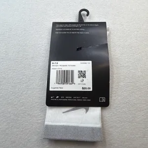 Nike Spark Lightweight Ankle Socks White Women's 7.5-9 Men's 6-7.5 Youth 6-7.5 thumbnail 3