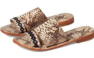 Free People Saturaday Snake Strappy Leather‎ Flat Sandals 41/10 Casual thumbnail 1
