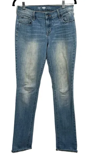 Old Navy Medium Wash Straight Leg Denim Jeans Size 27 thumbnail 1