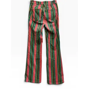 RARE Free People Seneca Printed Striped Straight Leg Jeans 70s Boho‎ 26 thumbnail 3