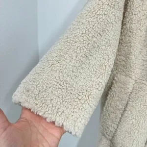 Bearpaw Women's Size 3X Teddy Beige Sherpa Longline Winter‎ Coat Cozy Boho City thumbnail 5