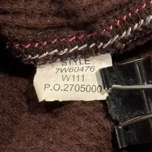 Vintage Lucky Brand Top Y2K Embroidered Boho Hippie Festival Thermal Brown Large thumbnail 5