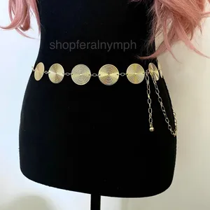 Gold Y2K Spiral Swirl Disc Chain Belt, Fits 15.5-42 Inches, X7GA1282 thumbnail 5