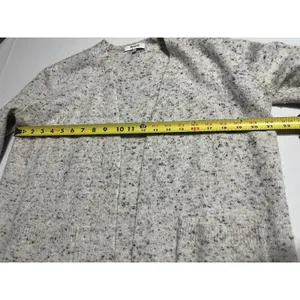 Madewell Donegal Kent Cardigan Sweater Medium Wool Blend Long Coziest Yarn Cream thumbnail 7