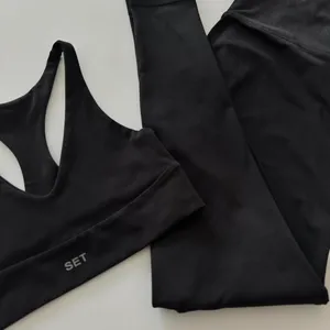 Set Active Black Luxform Two Piece Sports Bra and Legging Set thumbnail 4
