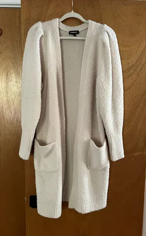 Express cozy Sherpa oversized cardigan thumbnail 1