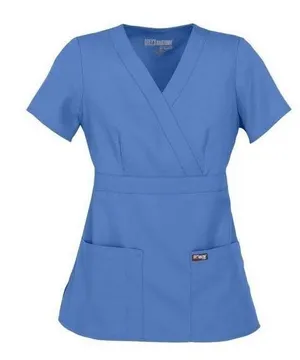 Grey's Anatomy™ by Barco Women's 3-Pocket Modern Fit Mock Wrap Scrub Top Small thumbnail 1