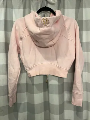 lululemon athletica Light Pink Cropped Hoodie with Gold Zipper thumbnail 5